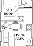 Layout One Bedroom Cabins